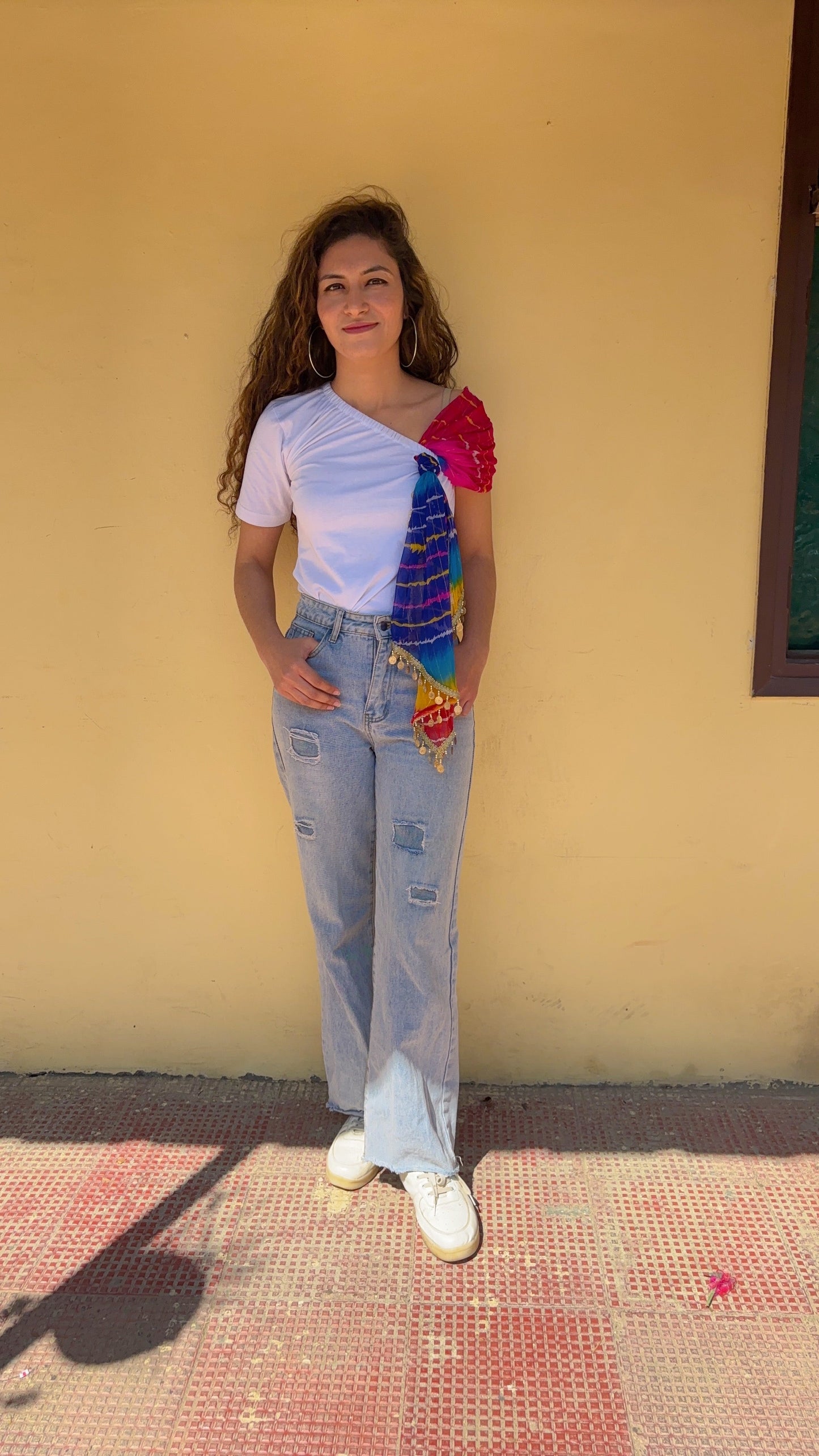 Knotty Leheriya Tee - White