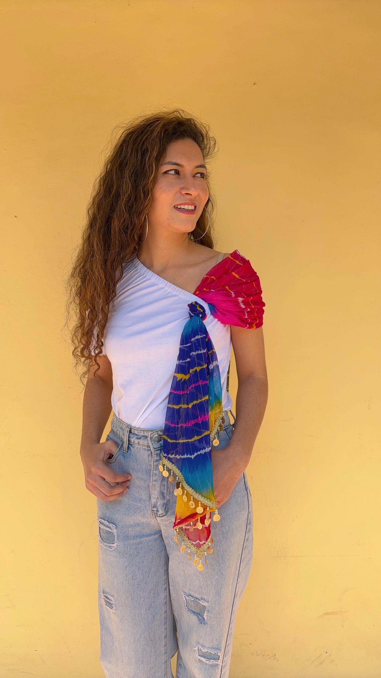 Knotty Leheriya Tee - White