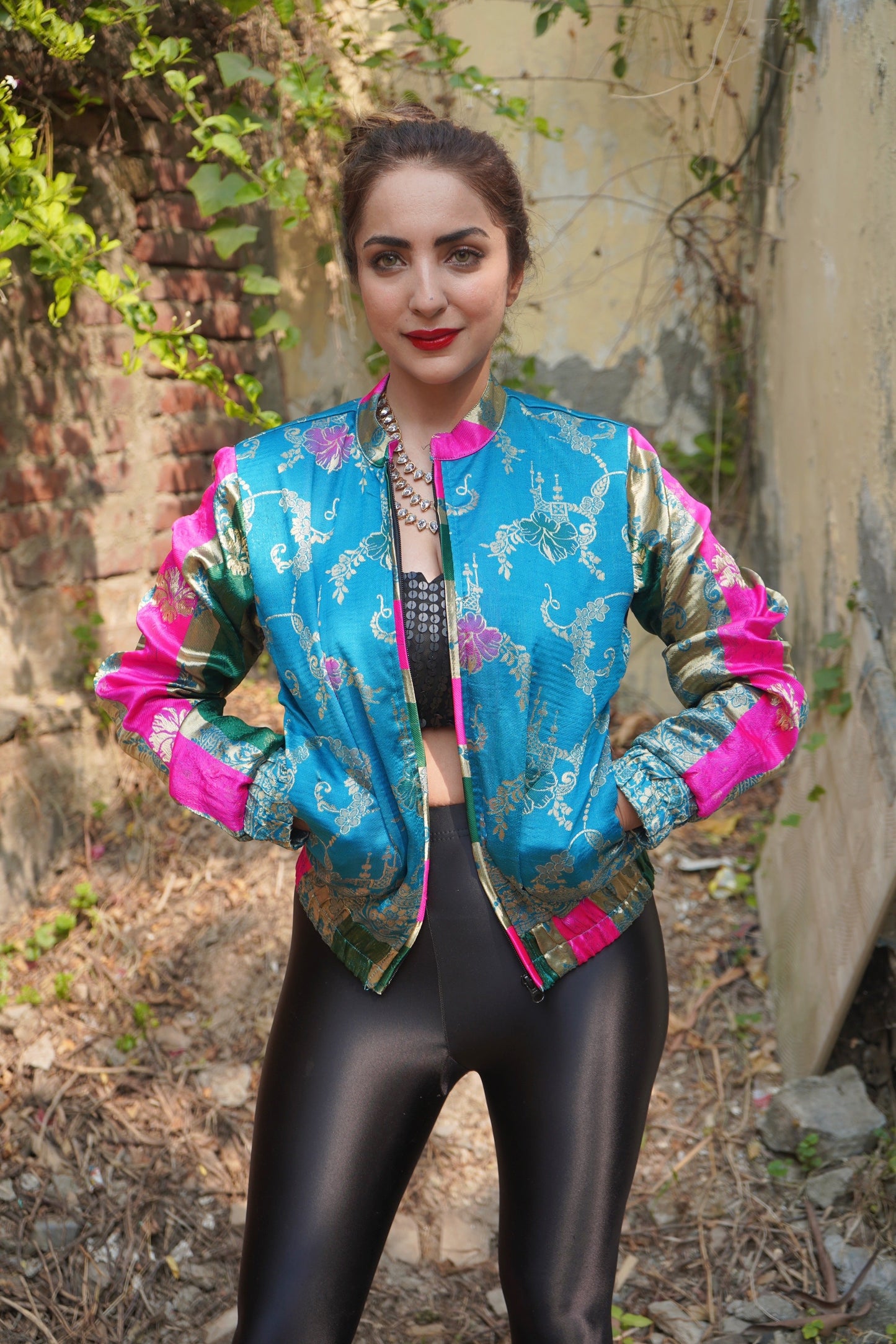 Banarasi silk Bomber Jacket