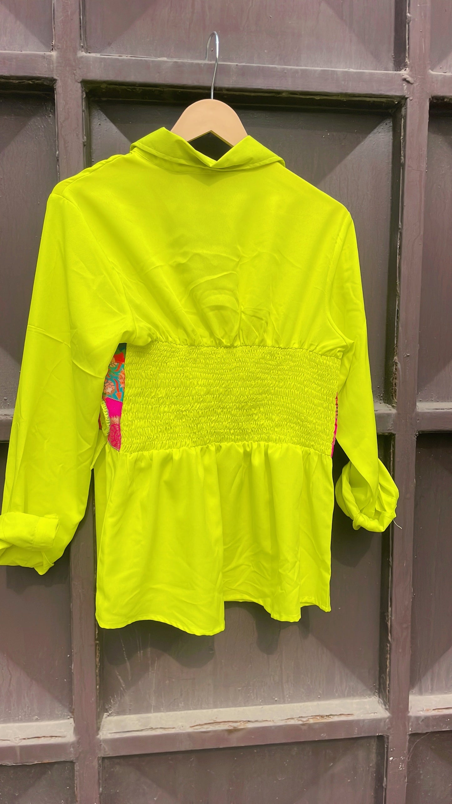 Neon Banjara corset shirt