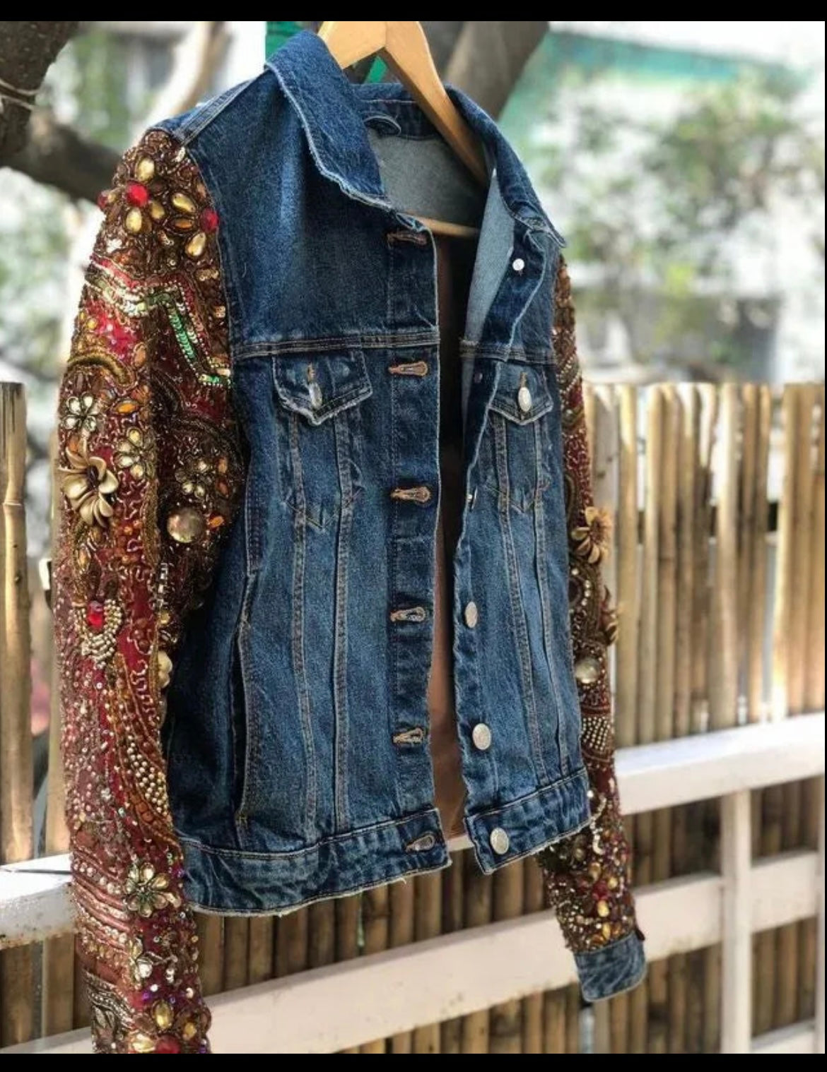 Men- triangle embellished jacket