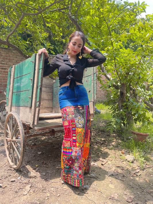 Denim Banjara skirt