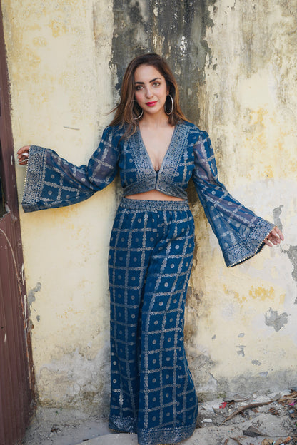 ‘Jashn’-Deep Blue Co-ord Set