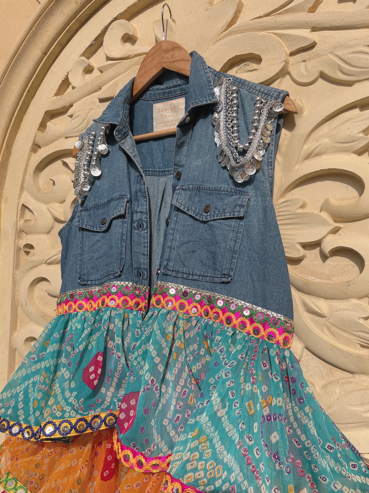 Ruffle dream denim shrug