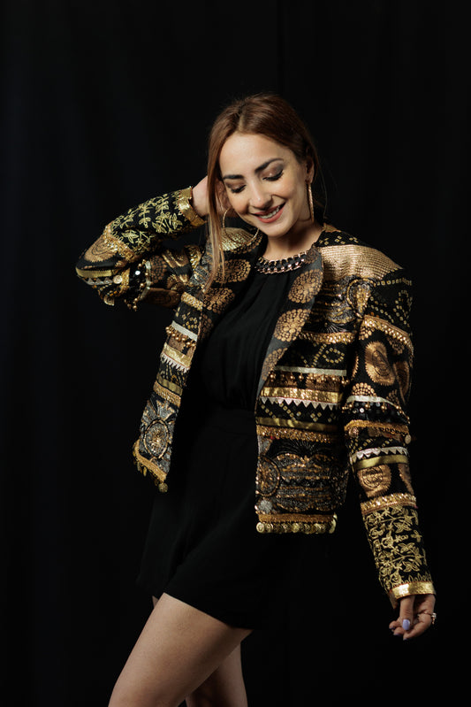 Black and gold Banjara jacket