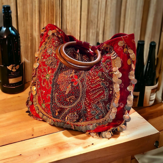 Red bandhini bag