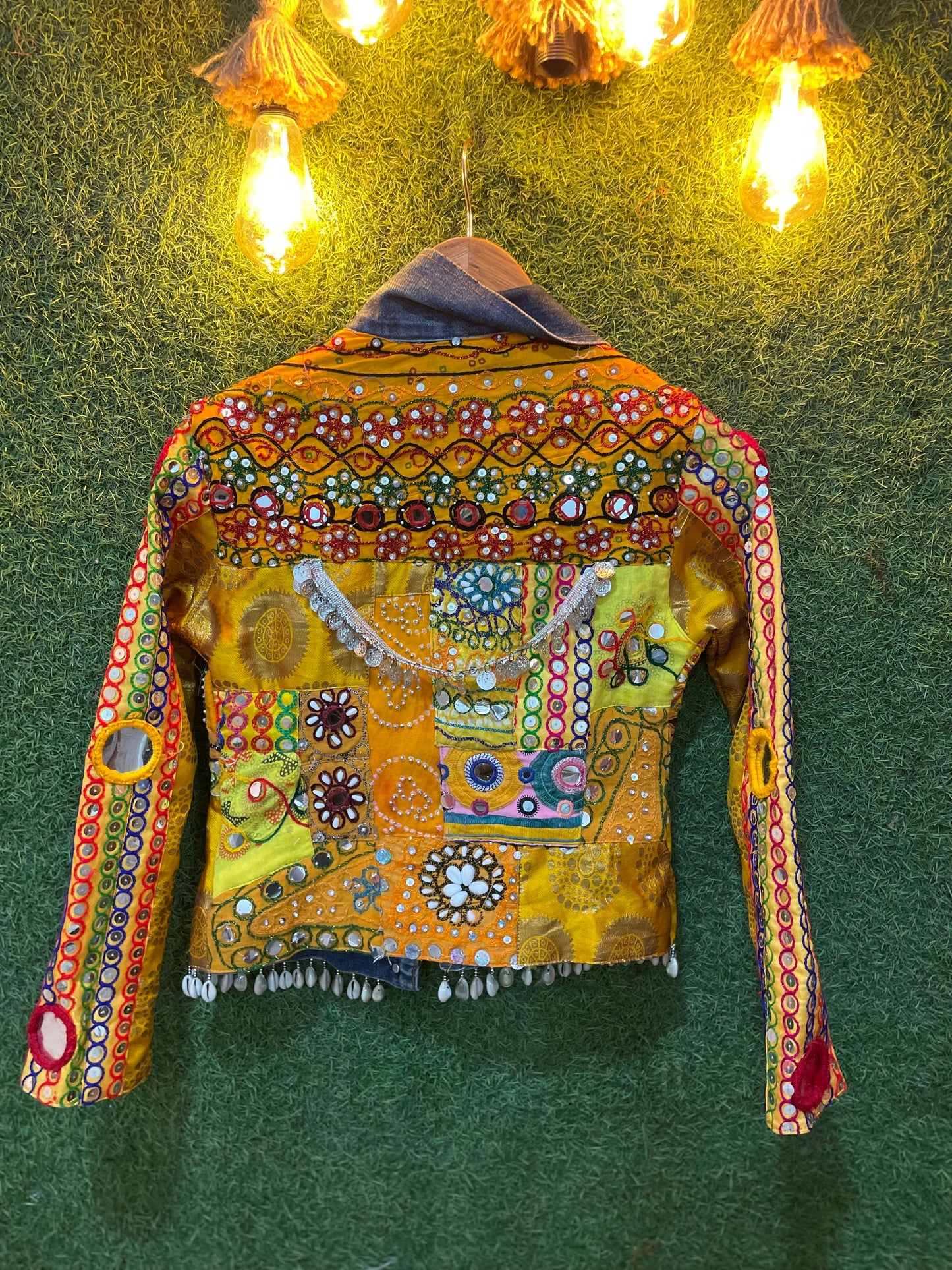 Basanti banjara crop jacket