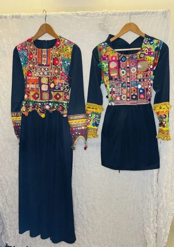 Banjara embellished dress with slit