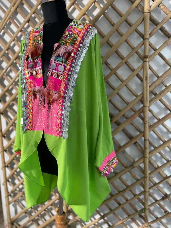 Boho neon kimono