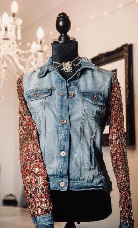 Embellished sleeve jacket