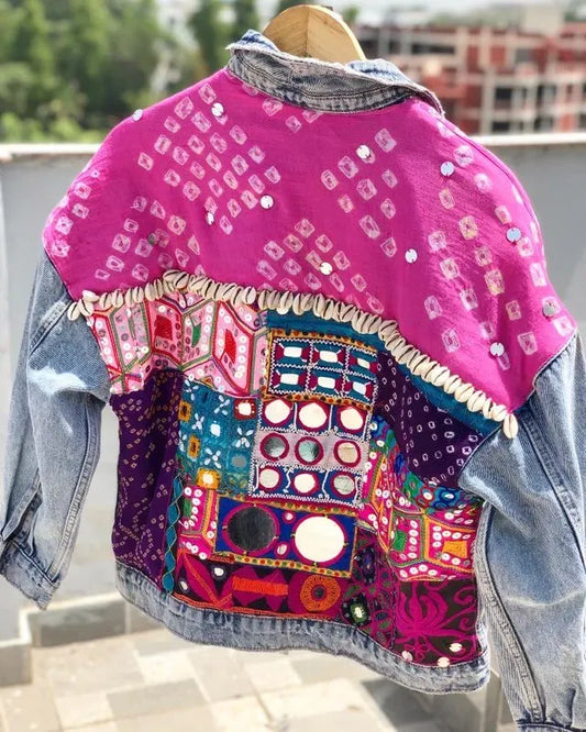 Pink patchwork jacket