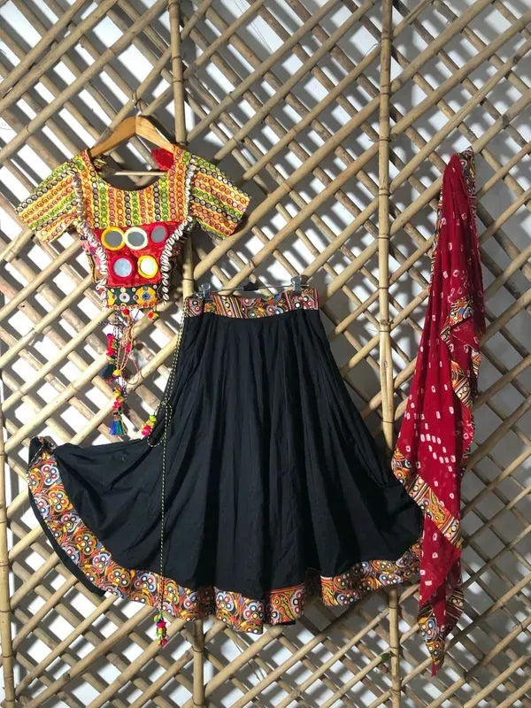 Kids boho lehnga set