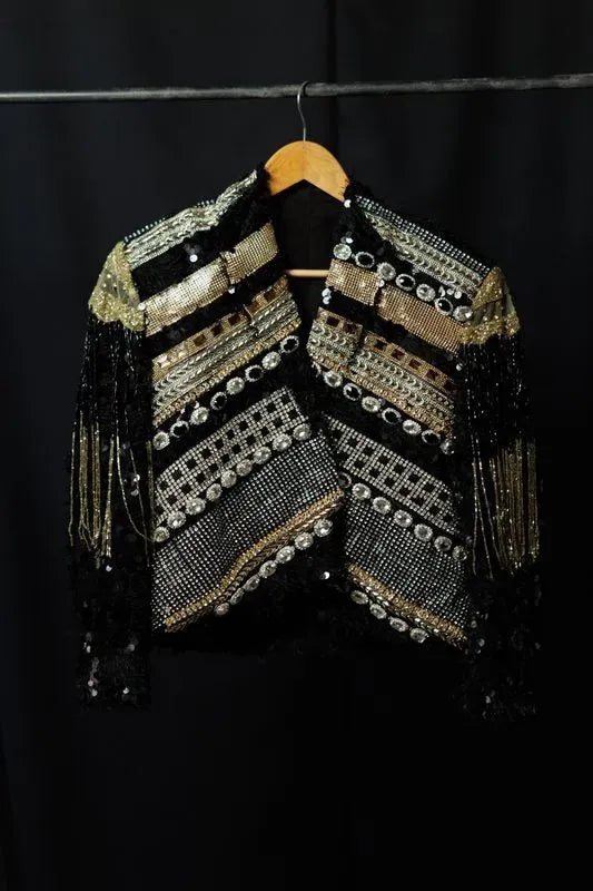 Bling black and gold jacket